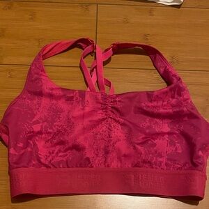 Pink athletic gym top